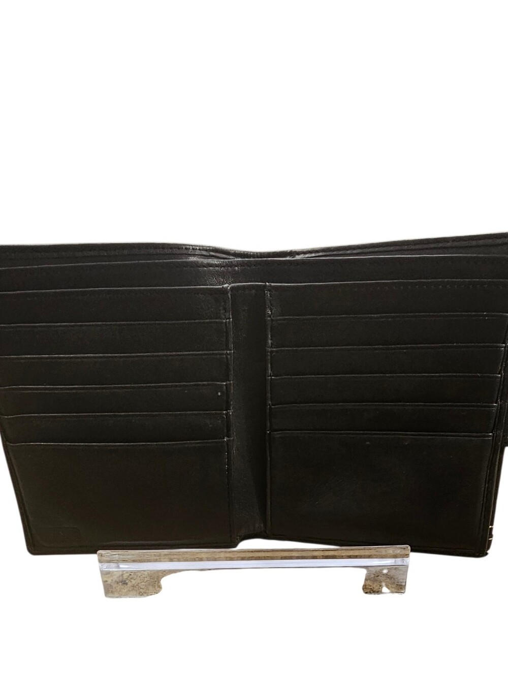 Vintage Coach Soho Signature Jacquard Buckle Wallet Black Y2K Bifold Coin Purse - Picture 6 of 12